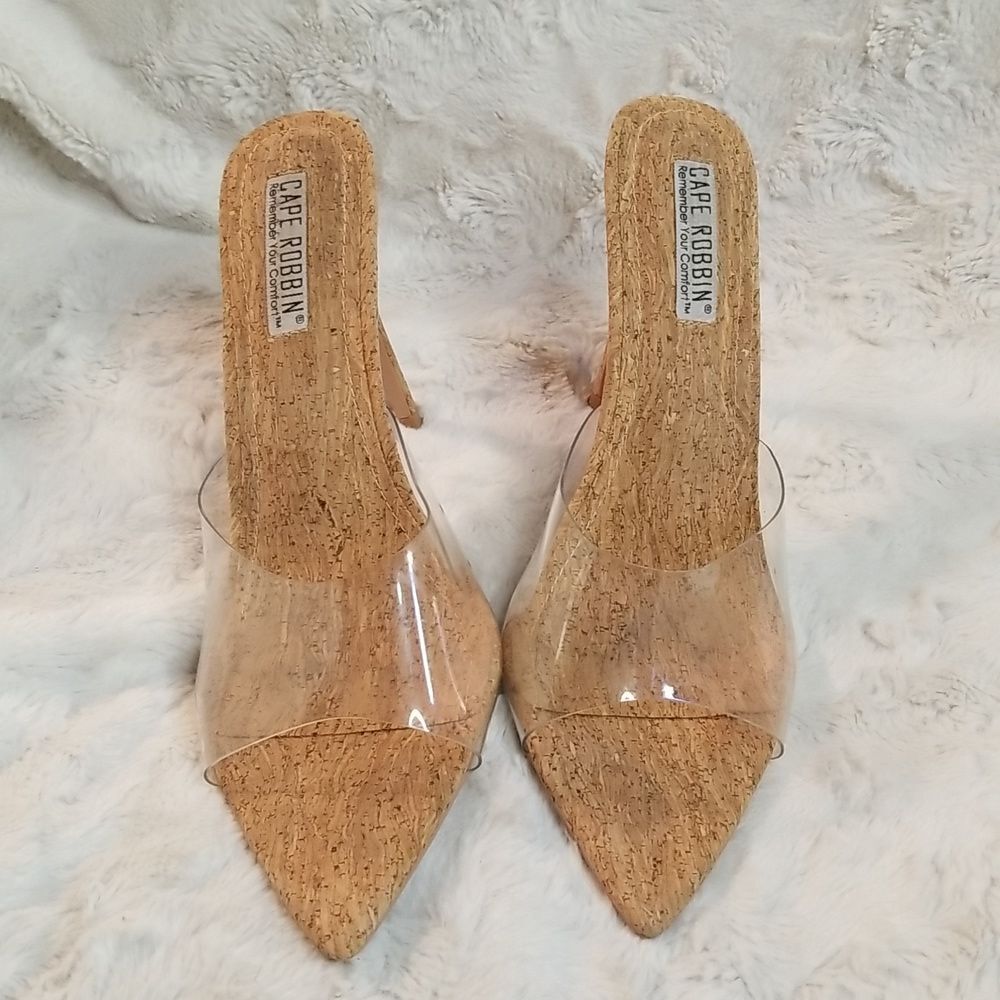 Cape Robbin Clear Slip On Nubuck Sandal Women Size 11 Summer